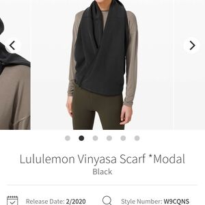 lululemon athletica Black and Grey Vinyasa Scarf